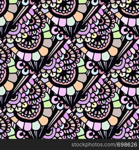 Doodle seamless pattern in vector. Creative floral background for your design, wrapping paper. Doodle seamless pattern in vector. Creative floral background for your design, wrapping paper, textile