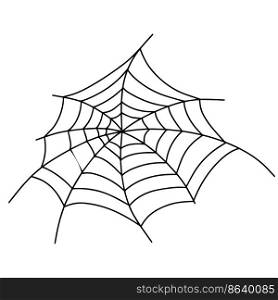 Doodle spider web icon isolated on white. Halloween symbol. Sketch vector stock illustration. Doodle spider web icon isolated on white. Halloween symbol. Sketch vector stock illustration.