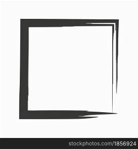 Doodle square frame icon. Gray element. Handdrawn picture. Brush stroke style. Vector illustration. Stock image. EPS 10.. Doodle square frame icon. Gray element. Handdrawn picture. Brush stroke style. Vector illustration. Stock image.