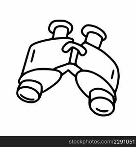 Doodle style binocular drawing. Vector icon on white background.