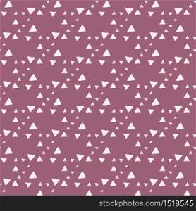 Doodle triangle seamless pattern on pink background in vintage style. Creative scribble geometric wallpaper. Decorative backdrop for fabric design, textile print, wrapping, cover. Vector illustration. Doodle triangle seamless pattern on pink background in vintage style. Creative scribble geometric wallpaper.