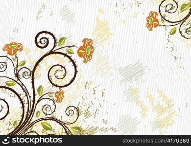 doodles floral background vector illustration