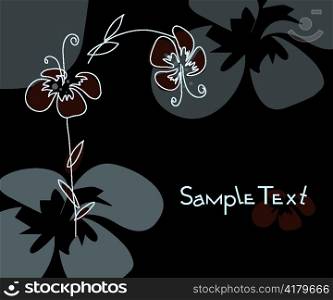 doodles floral background vector illustration