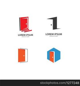 Door brand logo vector template