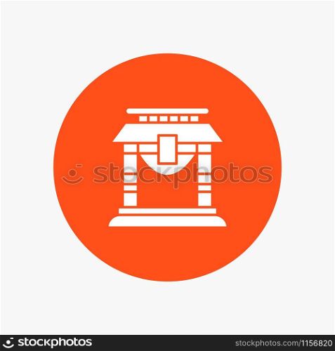 Door, Bridge, China, Chinese white glyph icon