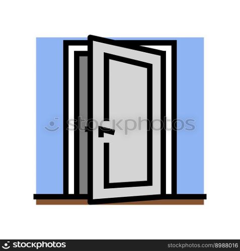 door building house color icon vector. door building house sign. isolated symbol illustration. door building house color icon vector illustration