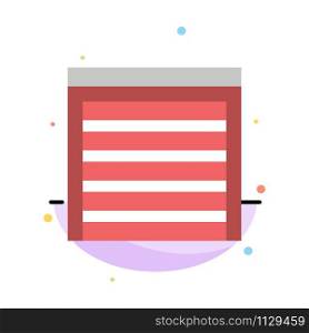 Door, City, Construction, House Abstract Flat Color Icon Template