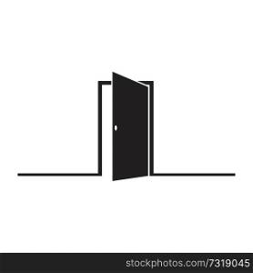 Door flat vector icon