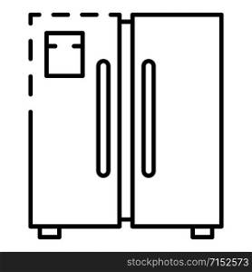 Door freezer icon. Outline door freezer vector icon for web design isolated on white background. Door freezer icon, outline style