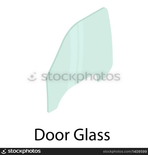 Door glass icon. Isometric of door glass vector icon for web design isolated on white background. Door glass icon, isometric style