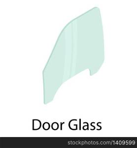 Door glass icon. Isometric of door glass vector icon for web design isolated on white background. Door glass icon, isometric style