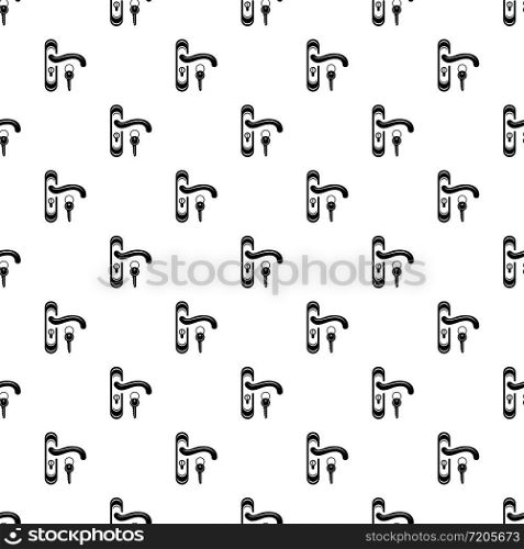 Door handle and key pattern vector seamless repeating for any web design. Door handle and key pattern vector seamless