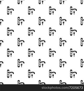 Door handle and key pattern vector seamless repeating for any web design. Door handle and key pattern vector seamless