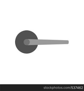 Door handle architecture security symbol exit vector icon. Detail conept flat access lock knob home