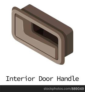 Door handle car icon. Isometric illustration of door handle car vector icon for web. Door handle car icon, isometric 3d style