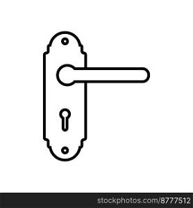 Door handle flat vector icon, illustration design template.