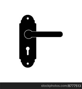 Door handle flat vector icon, illustration design template.