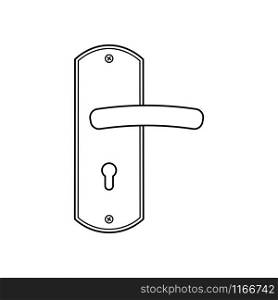Door handle icon isolated on white background. Vector illustration