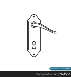 Door Handle Icon Vector Template Illustration Design