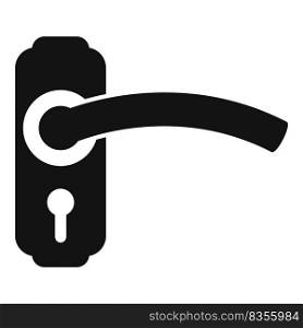 Door handle key icon simple vector. Knob lock. Interior iron. Door handle key icon simple vector. Knob lock