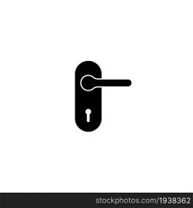 Door handle line icon vector,illustration design.