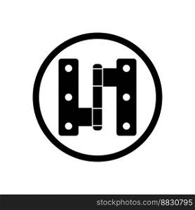 Door hinge icon design template. Trendy style, vector illustration