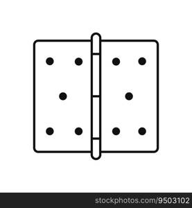 Door hinge icon vector