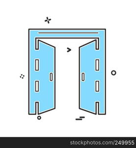 Door icon design vector