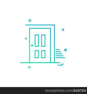 Door icon design vector
