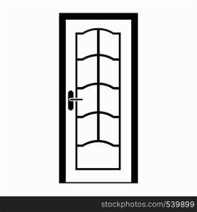 Door icon in simple style on a white background. Door icon in simple style