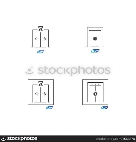 Door Icon in trendy flat style isolated on grey background. Open door symbol for your web site design, logo, app, UI. Vector illustration, EPS10.