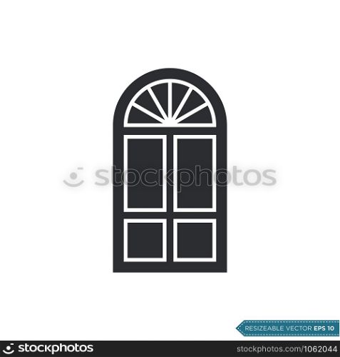 Door Icon Vector Logo Template Illustration Design