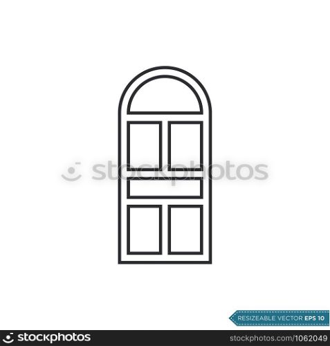 Door Icon Vector Template Illustration Design