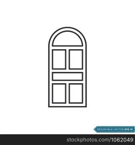 Door Icon Vector Template Illustration Design
