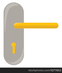 Door knob, illustration, vector on white background.