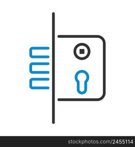 Door Lock Icon. Bold outline design with editable stroke width. Vector Illustration.