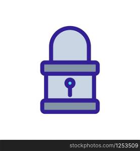 Door lock icon vector. A thin line sign. Isolated contour symbol illustration. Door lock icon vector. Isolated contour symbol illustration