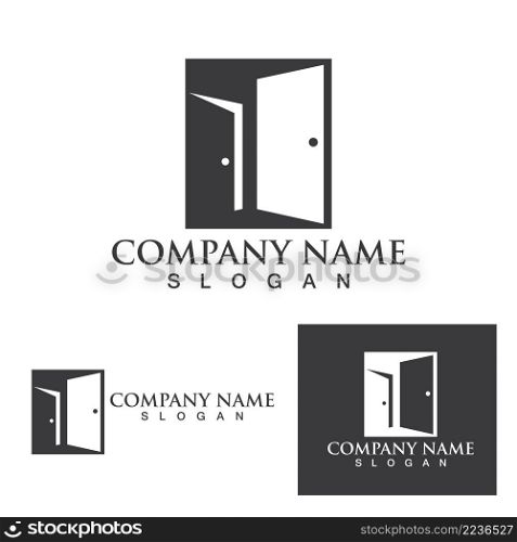 Door logo and symbol vector