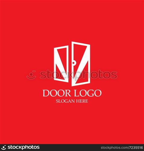 door logo and symbol vector image