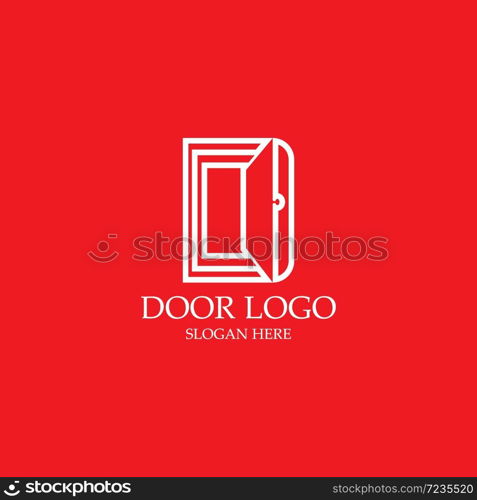 door logo and symbol vector image