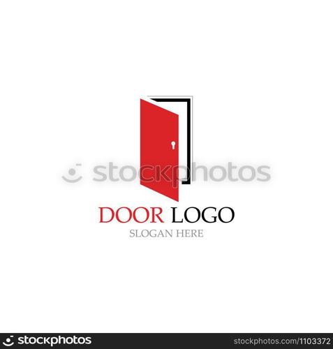 door logo for home and building vector