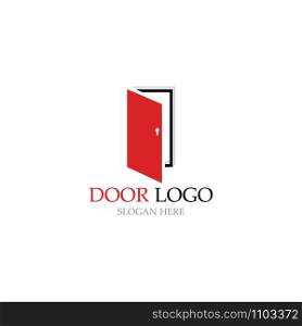 door logo for home and building vector