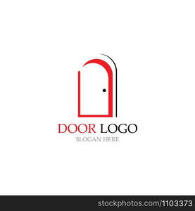 door logo for home and building vector