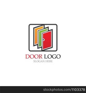 door logo for home and building vector
