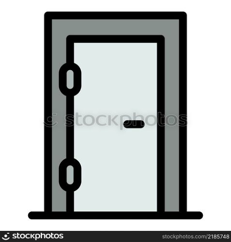 Door repairman icon. Outline door repairman vector icon color flat isolated. Door repairman icon color outline vector