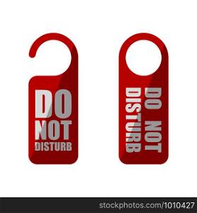 door sign do not disturb in flat style. door sign do not disturb in flat
