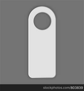 Door tag icon. Realistic illustration of door tag vector icon for web design. Door tag icon, realistic style