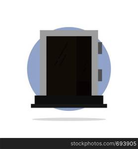 Door, Window, Building, Construction, Repair Abstract Circle Background Flat color Icon