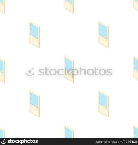 Door with glass pattern seamless background texture repeat wallpaper geometric vector. Door with glass pattern seamless vector