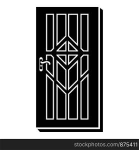Door with handle icon. Simple illustration of door with handle vector icon for web. Door with handle icon, simple style